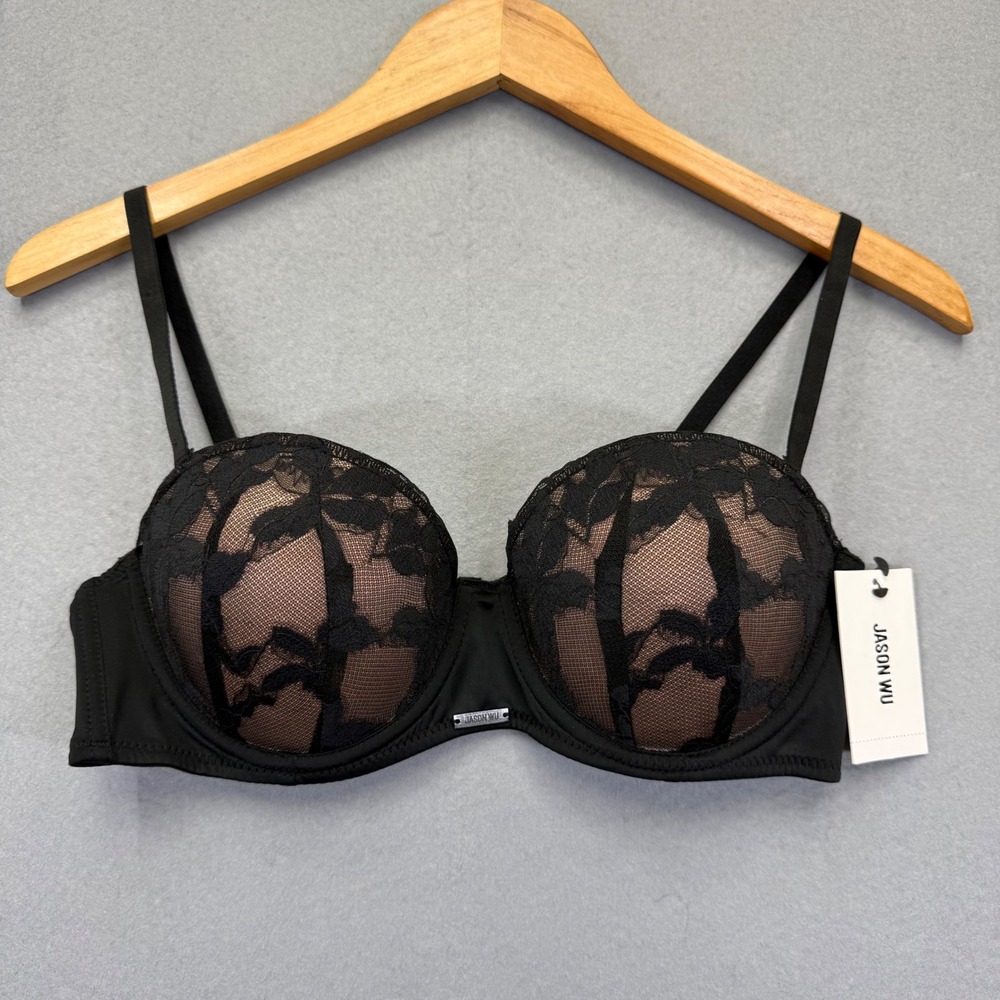 Jason Wu‎ Black Floral Lace Underwire Bra 36C WP55779-001-6ZC NWT